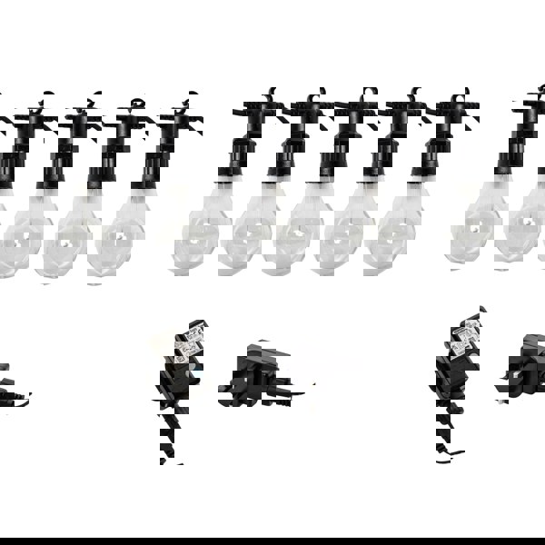 Samuel Alexander Set of 10 Indoor Outdoor Connectable Festoon Lights with Warm White LEDs