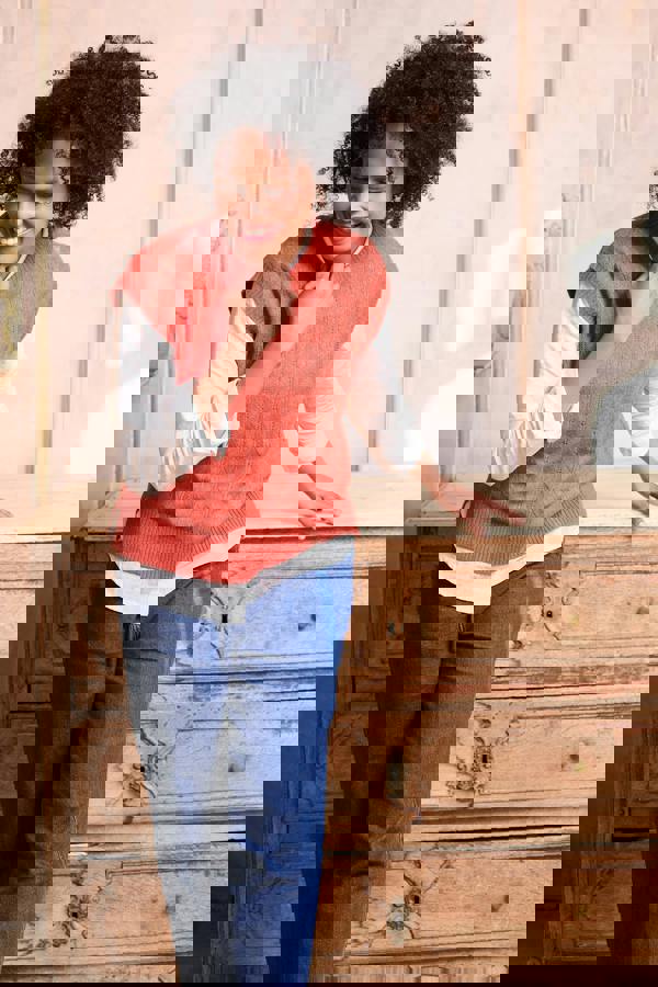 Lily & Me Wallace Pointelle Knit Tank Red