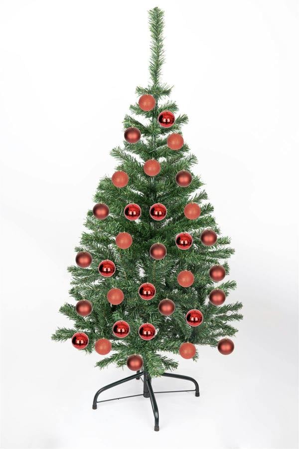 6cm/18Pcs Christmas Baubles Shatterproof Dark Red Tree Decorations image 3