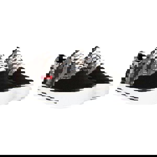 Crosshatch Mens Skywalk Camo Canvas Trainers - Black - 