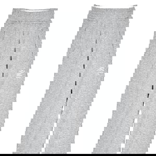 Umbro Womens/Ladies Core Straight Leg Jogging Bottoms - Grey Marl/White - 