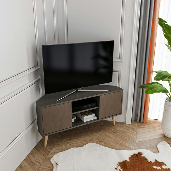 Decorotika Lesson Corner TV Stand TV Unit TV Cabinet for TVs up to 55"