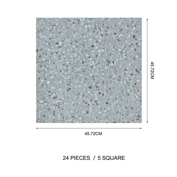Set of 24 Peel and Stick PVC Granite Floor Tile Living and Home