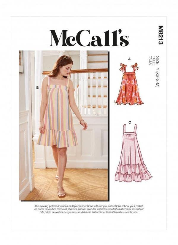 McCalls 8213 Paper Sewing Pattern – Women's Dress, Easy