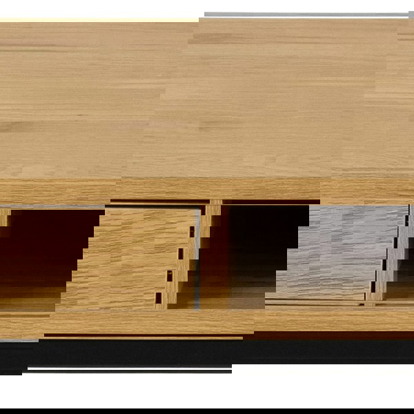 Furniture To Go Seaford Office Desk with 1 Drawer in Black and Oak