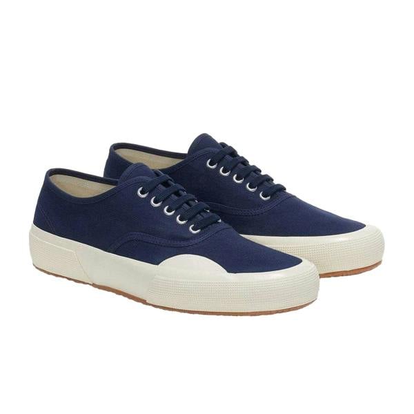 Superga Unisex Adult 2430 Deck Canvas Trainers - Navy/Off White - 