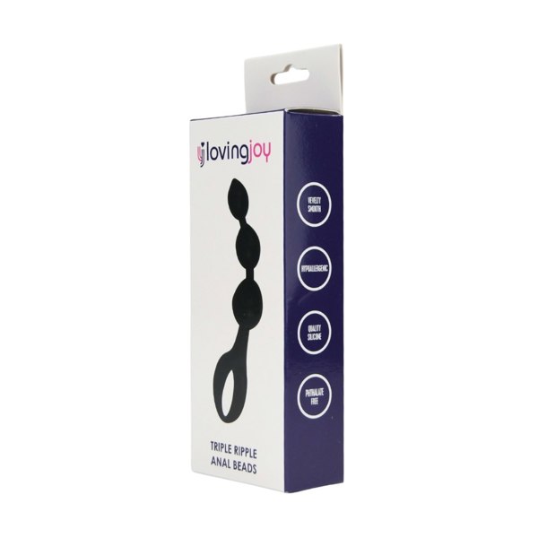 Loving Joy Triple Ripple Beads-Black
