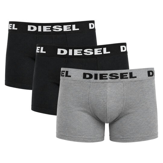 Diesel UMBX-Shawn-Out Boxers Black & Grey Men's 3 Pack Boxer Shorts