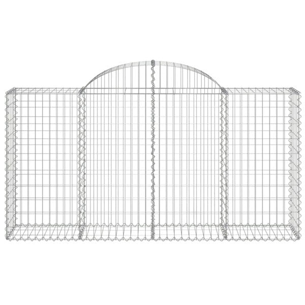 Berkfield Arched Gabion Baskets 3 pcs 200x50x100/120 cm Galvanised Iron