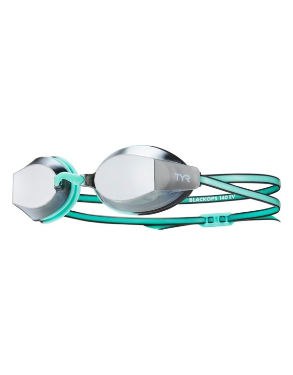 TYR Black Ops EV Female Racing Goggle - Mirrored Lens - Silver/Mint