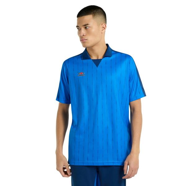 Umbro Mens Linear All-Over Print Jersey - Regal Blue/Estate Blue - 