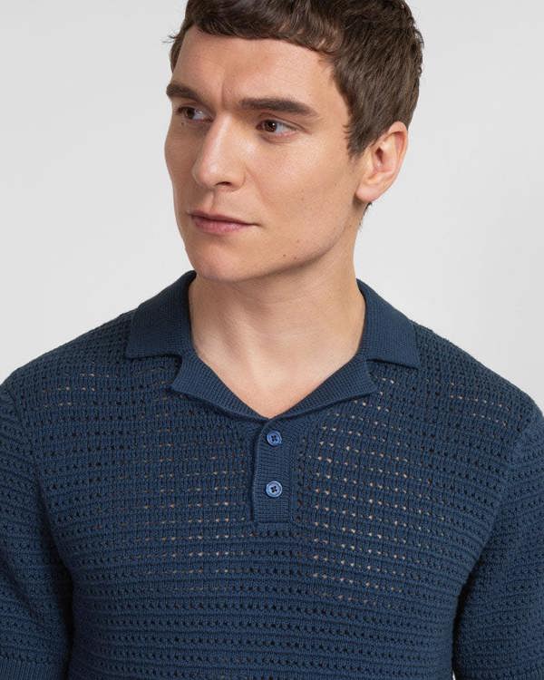 Steel & Jelly Stockwell - Chunky Knit Sweater Polo Shirt