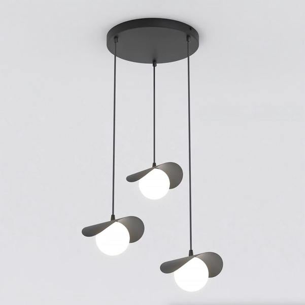 Emibig RITUAL Pendant lamp 3 x G9 Black with White Shade