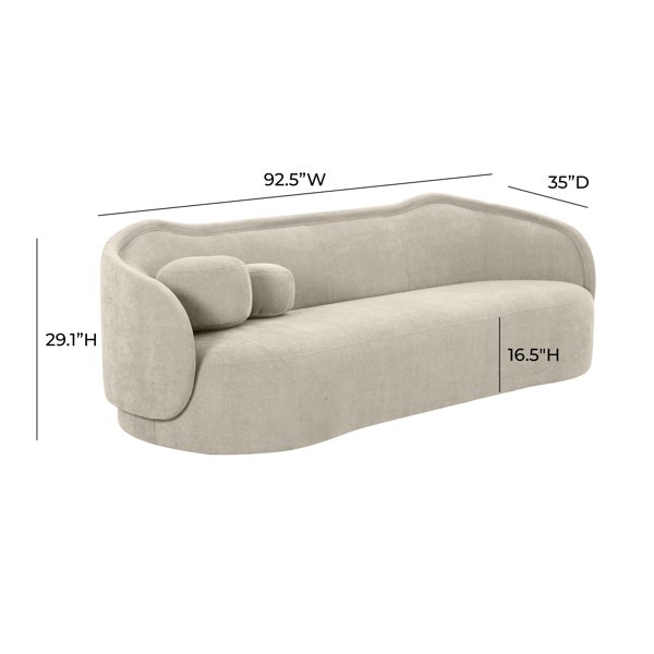 Furniture Edit Circe Taupe Textured Velvet Sofa