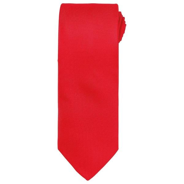 Premier Unisex Adult Micro Waffle Tie - Red