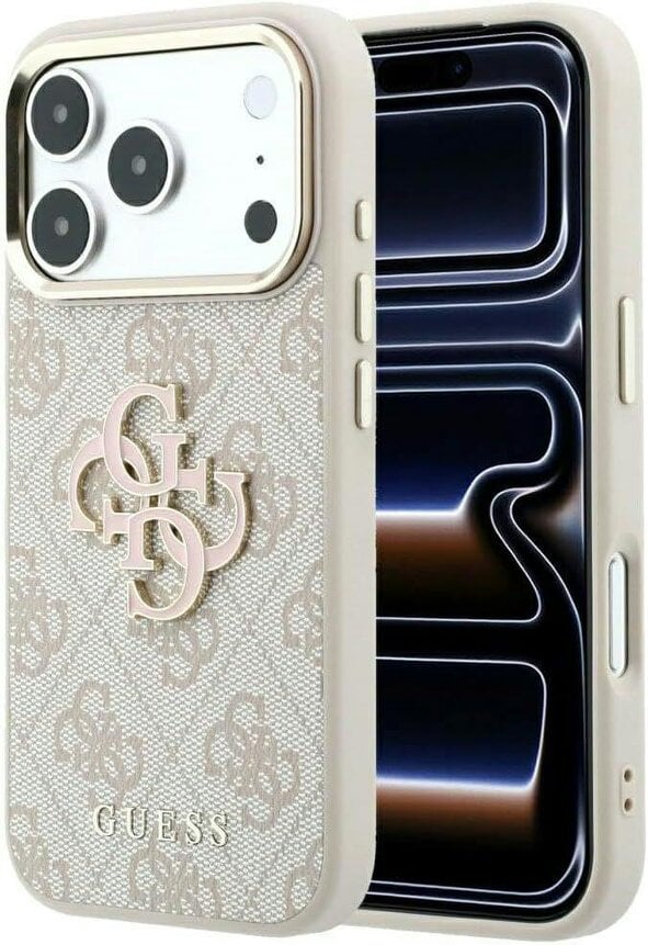Guess 4G & Big Resin Logo Case for iPhone 17/18 Pro Max 6.9" Pink - GUHCP18X6P4SRMLP