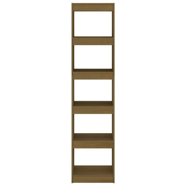 Berkfield Book Cabinet/Room Divider Honey Brown 40x30x167.5 cm Solid Pinewood