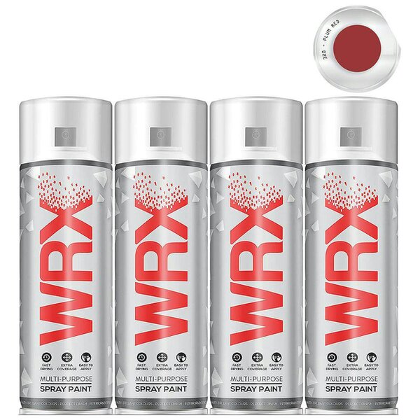 WRX 4X WRX Flat Plum Red Spray Paint 400ml