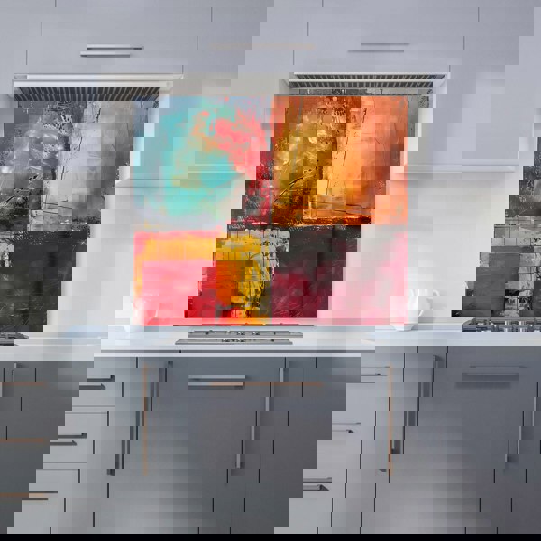 Warren Reed - Designer Quadrant Fusion: Colours In Conflict Kitchen Splashback
