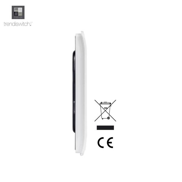 Trendi Switch Single Blanking Plate in Ice White