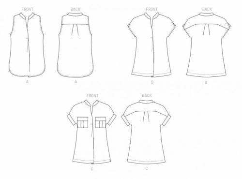 Butterick Sewing Pattern 6768, Tops for Women, A5 (6-8-10-12-14) - Easy