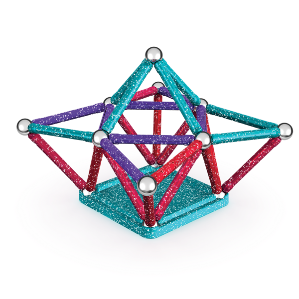 Geomag Recycled Magnetic Glitter Panels - 60 Pieces