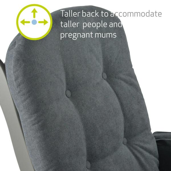 Kielder Glider Chair Dark Grey Tall Back