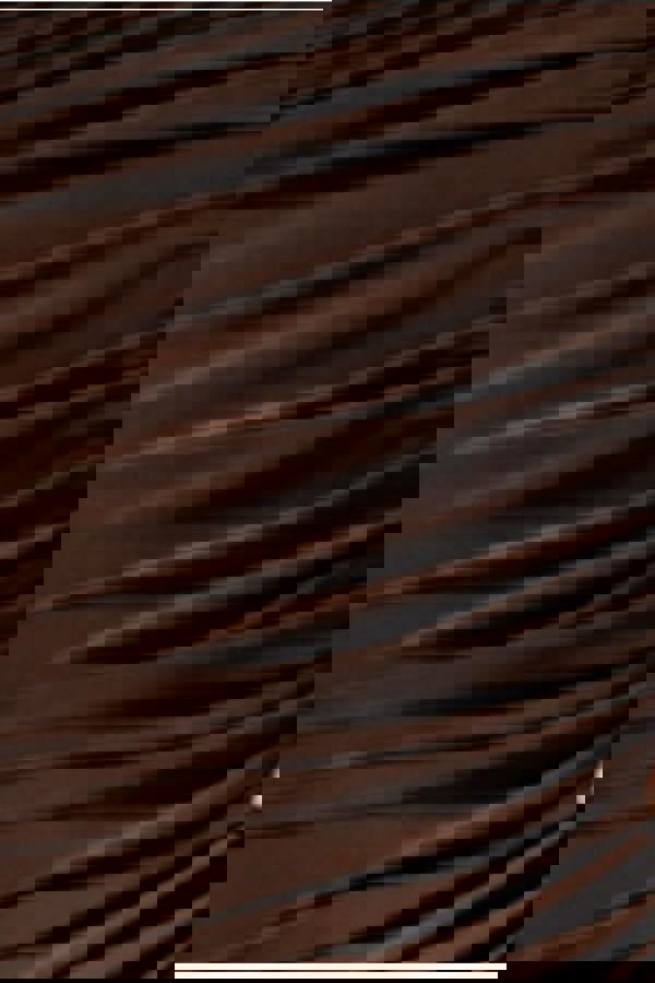 Side Gathered Asymmetric Midi Skirt - Brown SK63