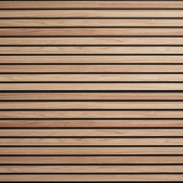 Wallsupply UltraLight Linari Wood Effect HD Printed 3D Slat Wall Panels EPS, 4pcs 2.3m², Natural Oak