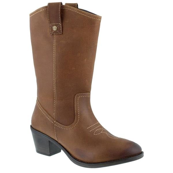 HX London Montana Women's Leather Cowboy Boots