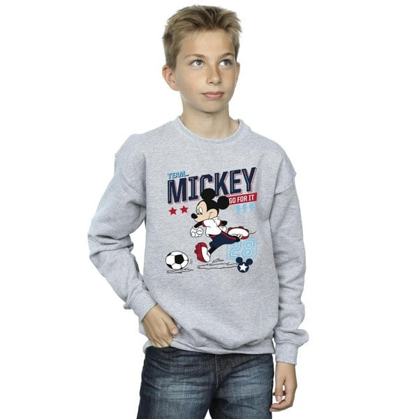 Disney Boys Mickey Mouse Team Mickey Football Sweatshirt - Sports Grey