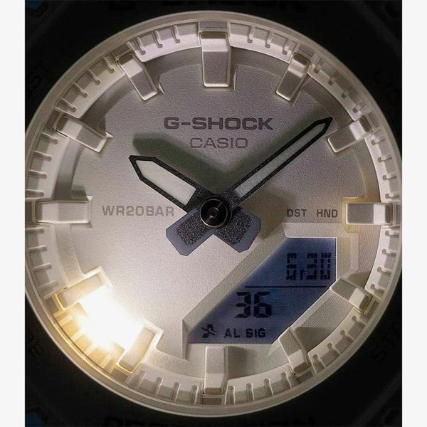 Casio G-Shock Sunset Glow Black Rubber Dual Display Watch GMA-P2100SG-1AER