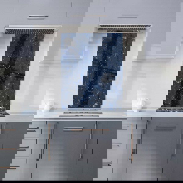 Warren Reed - Designer Ocean Blue Quartz Effect Kitchen Splashback