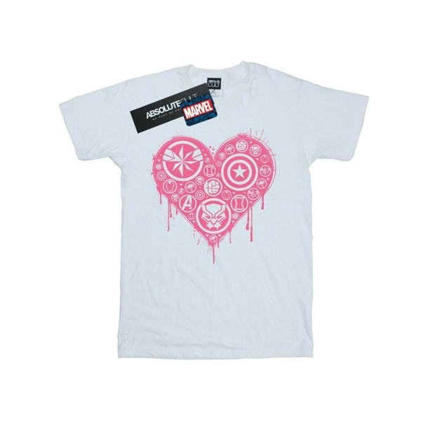 Marvel Womens/Ladies I Heart Avengers Cotton Boyfriend T-Shirt - White