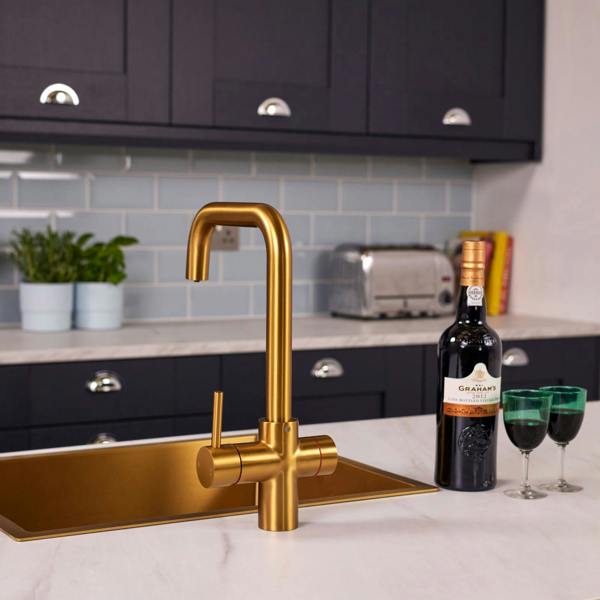 Impromta 4 in 1 Biometric Boiling Water Tap | Brushed Gold Finish