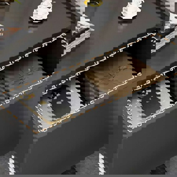 Romina Dark Bedside Table-Weilai Concept-Weilai Concept