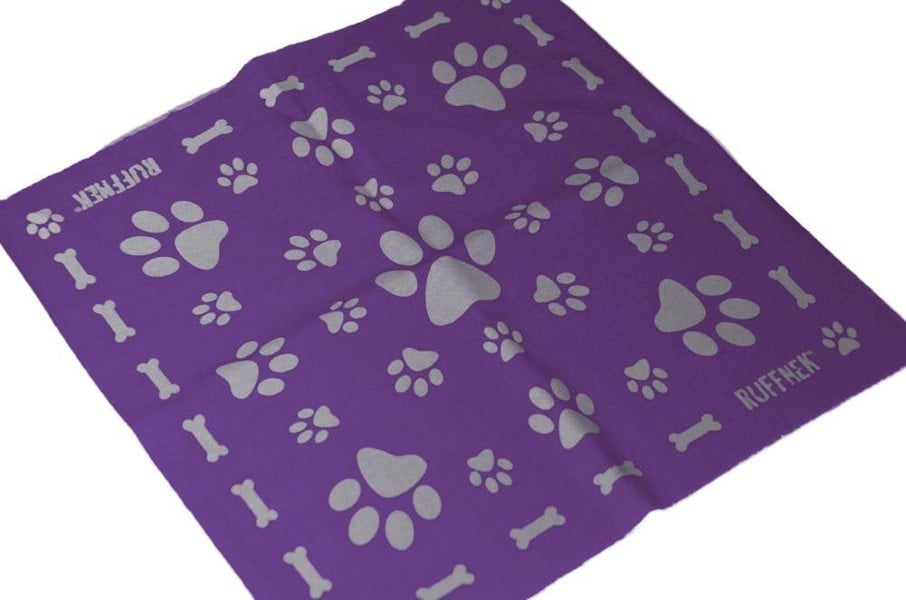 RUFFNEK Reflective Purple Dog Snood Scarf/Bandana