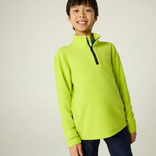 Regatta Great Outdoors Kids Hot Shot II Half Zip Fleece Top - Wild Lime
