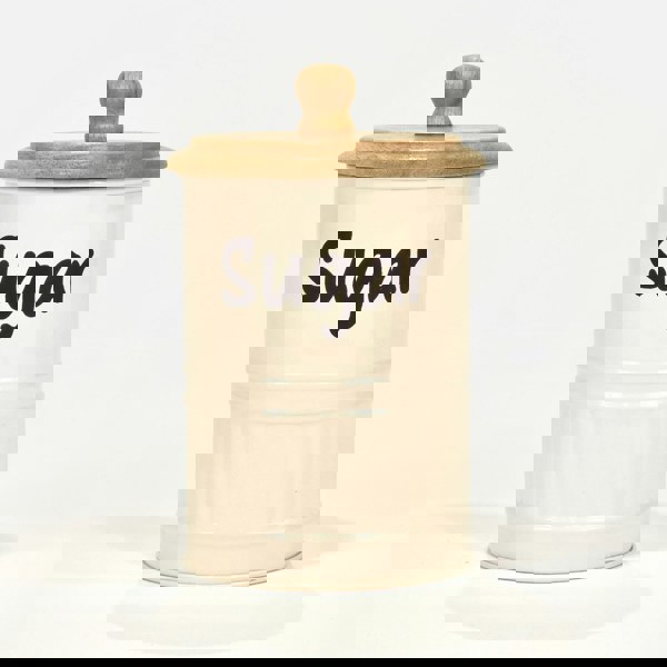 HOMESCAPES Set of 3 Cream Tea, Coffee, Sugar Canisters