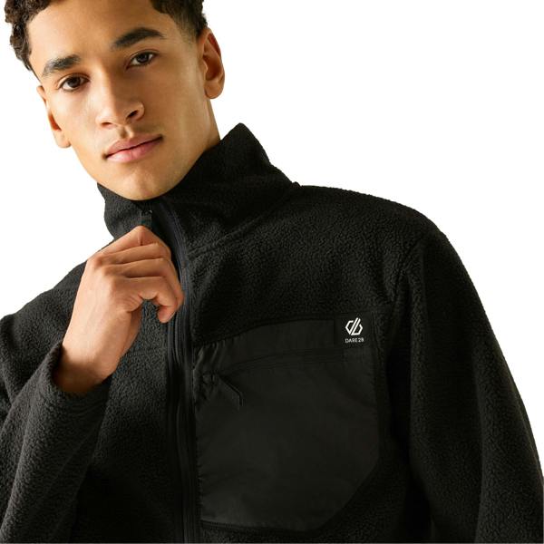 Dare 2B Mens Camber Shield Borg Fleece Jacket - Black - 