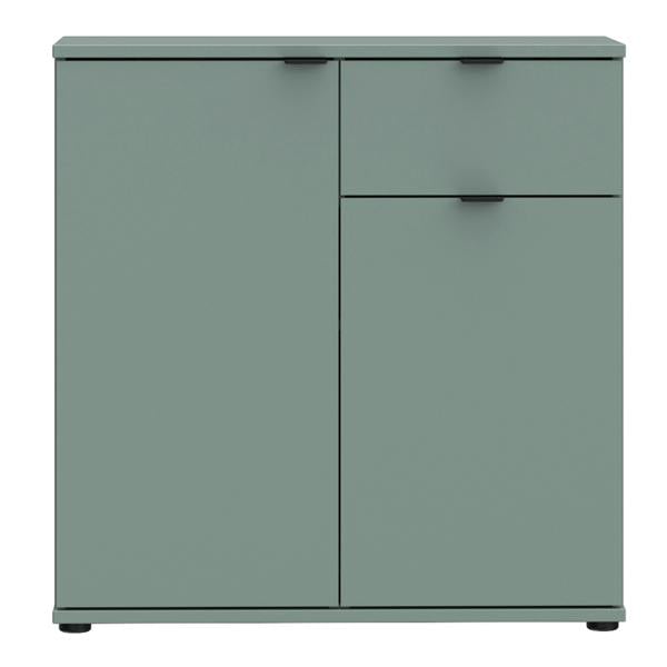 Furniture To Go Ganymede 2 Door Cupboard with Drawer in Sage Green