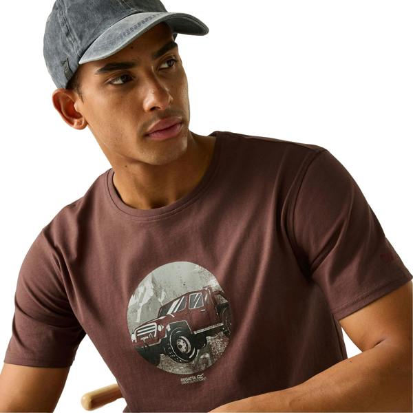 Regatta Mens Cline IX Jeep T-Shirt - Dark Cherry - 