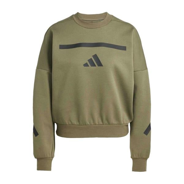Adidas Womens/Ladies Z.N.E. PrimeKnit Sweatshirt - Olive Strata - 