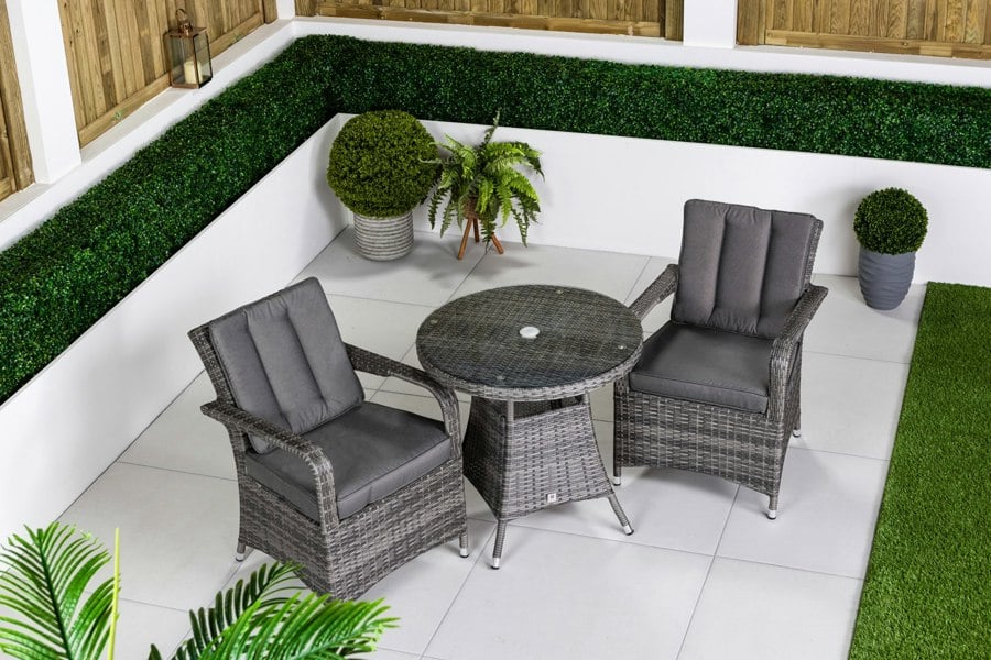 Giardino Arizona Rattan Garden Bistro Set Patio Table and Chairs