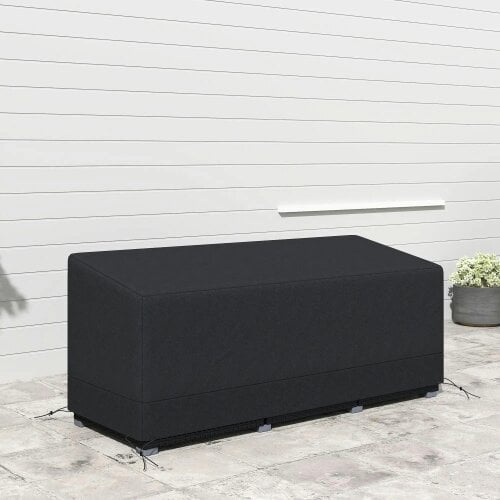 Bobobiy Rectangular Garden Furniture Cover Waterproof for 3 Seater Sofa Bistro Set, 190 x 72 x 76cm, Black