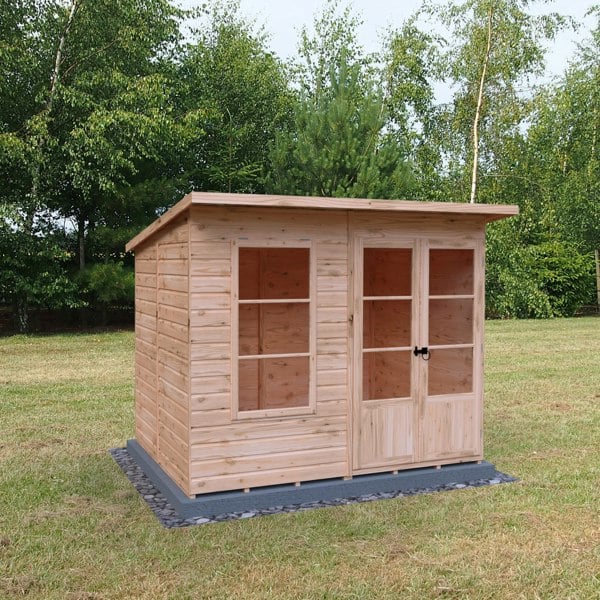 Shire 8x6 Dahlia Pent Summerhouse 12mm Shiplap interlock cladding