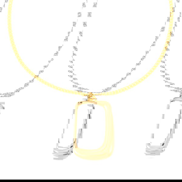 Jacquemus 'The Ovalo' J pendant necklace in a gold tone finish