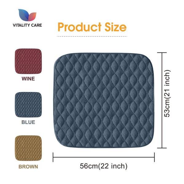 Vitality Care Absorbent Washable Incontinence Chair Pad Non-Slip Waterproof Seat Protector Pad