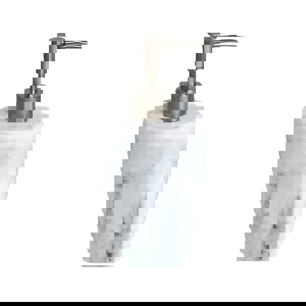 Showerdrape Octavia White Marble & Chrome Liquid Soap Dispenser