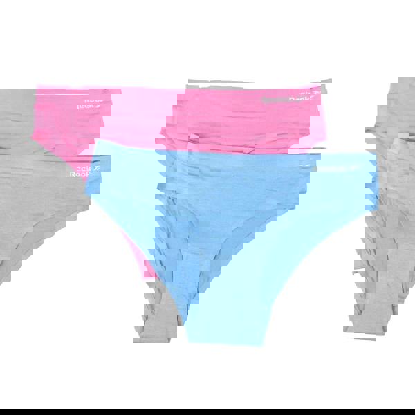 Reebok Womens/Ladies Bonded Briefs (Pack of 2) - Blue/Pink